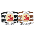 thumbnail image 1 of Sphere Bevel Creep Down Dynacs Bracelet Hand Strap Leather Rope Wristband Double Set, 1 of 3