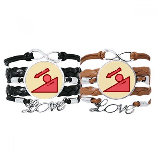 Sphere Bevel Creep Down Dynacs Bracelet Hand Strap Leather Rope Wristband Double Set