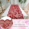 thumbnail image 5 of DefiDgd Valentine's Day Heart Pattern Lace Table Cover,Red Love Heart Table Runner for Valentines' Day Wedding Anniversary Party Home Decor(D), 5 of 7