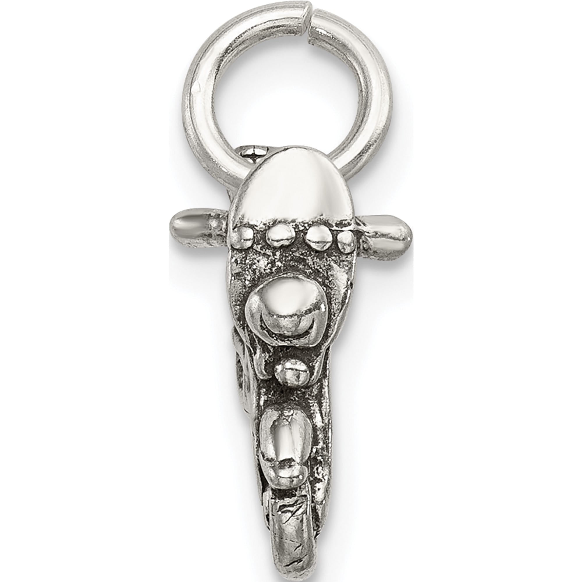 Sterling Silver Antiqued Motorcycle Charm Solid 3-D Material Precious Trendy Refined Bring sparkle and sophistication to your day