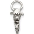 thumbnail image 2 of Sterling Silver Antiqued Motorcycle Charm Solid 3-D Material Precious Trendy Refined Bring sparkle and sophistication to your day, 2 of 5