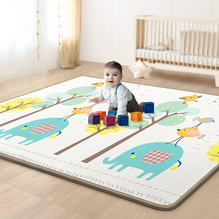 Foldable Baby Play Mat for Crawling, Extra Large Play Mat for Baby