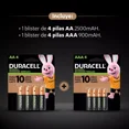 thumbnail image 2 of Duracell Pilas Recargables 4 AA 2500mah 1.2V Y 4 AAA 900mah 1.2V, 2 of 5