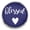 Dark Blue, variant on Choose Color | Blessed Heart Snap Jewelry Ginger Charm Button, For Interchangeable DIY Customizable Accessories