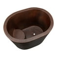 thumbnail image 5 of Premier Copper Products BTO48DB 48 in. Hammered Copper Oval Japanese Soaking Tub, 5 of 7