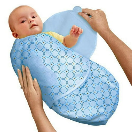 Swaddleme Cotton Knit Blue Cocoa Dot