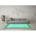 thumbnail image 3 of Ahgly Company Indoor Square Persian Turquoise Blue Traditional Area Rugs, 3' Square, 3 of 4