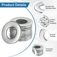 thumbnail image 2 of Uxcell 100-Pack 3/8" Arandelas Planas, 7/8" OD Arandelas de Acero Inoxidable 304 para Tornillos y Tuercas [Plateado], 2 of 6