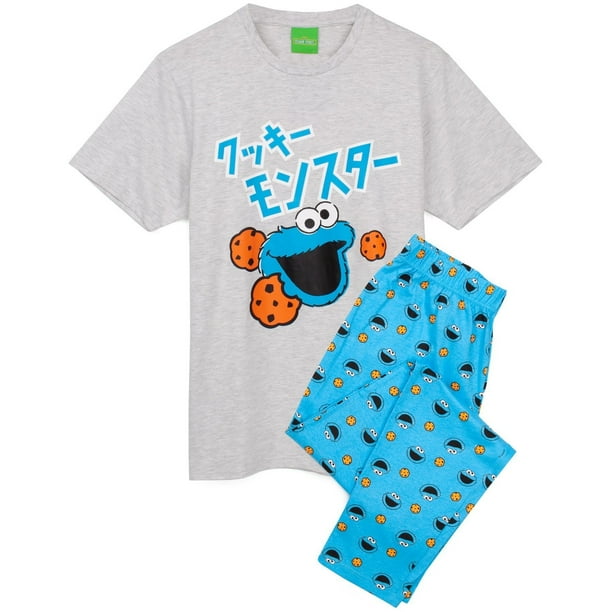 Sesame Street - Juego de Pijama Monstruo de las Galletas Hombres (Azul)