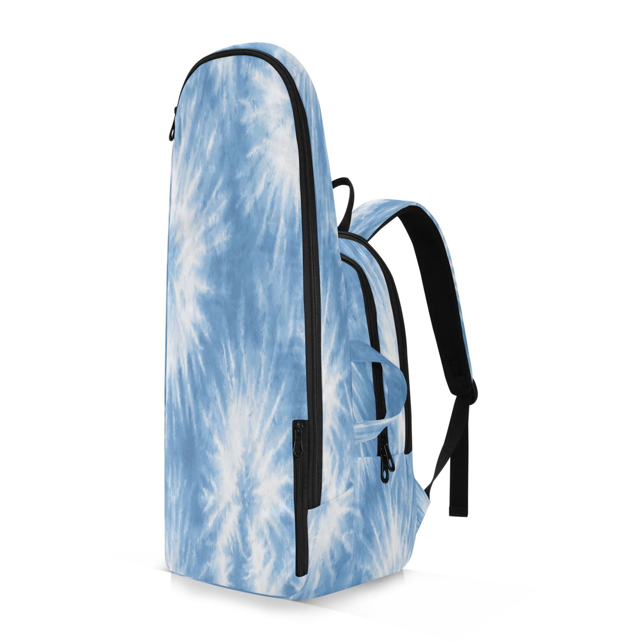 2 Racquet Holder Tennis Backpack Tennis Racket Covers Gym Bags Warm Blue Tie-dye Pattern