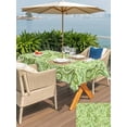 thumbnail image 4 of Outdoor Tablecloth with Umbrella Hole and Zipper, Vintage Green Rectangle Table Cloth 60x84 Inch Waterproof Tablecloth, Retro Botanical Abstract Art Picnic Table Cover for Patio Camping, 4 of 7