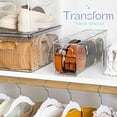 thumbnail image 4 of primebox Plastic Food Storage 2 Pack Clear Container Bin with Handles for Organizing Kitchen, Pantry, Refrigerator, Freezer, Pantry, Cabinet, Closet, Bathroom. 14”x4”x5”, 4 of 7