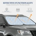 thumbnail image 4 of Daiia Gray White Floral 2PCS Car Windshield Sun Shade, Foldable Sun Shield for Car Front Window, Auto Sun Blocker Visor Protector Universal for Truck SUV Pickup-Medium, 4 of 7
