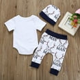 thumbnail image 5 of 3PCs Newborn Baby Boy Clothes Mommy's Other Man Sayings Romper Deer Pants Hats Clothing Outfit, 5 of 6