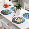 thumbnail image 6 of Coolnut Round Braided Placemats Set of 4,Sea Turtle Washable Dining Table Durable PVC 15 Inch Non-Slip Heat Resistant Place Mats for Table Decor Home Decor, 6 of 7
