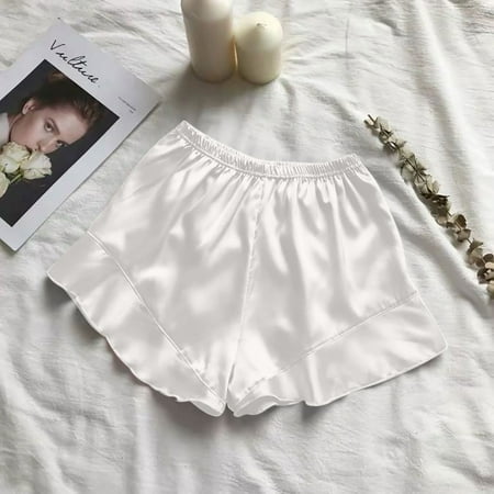 GZWYHT Silk Pajamas Clearance Pajama Pants Women s Fashion Casual Pajama Shorts Comfortable Lingerie Pajama Pants Pajama Shorts Plus Size Pajamas  White L