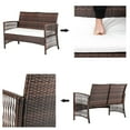 thumbnail image 4 of Ktaxon PE Rattan 4PCS Outdoor Conversation Set, Patio Wicker Furniture Sofa Set, 4 of 8