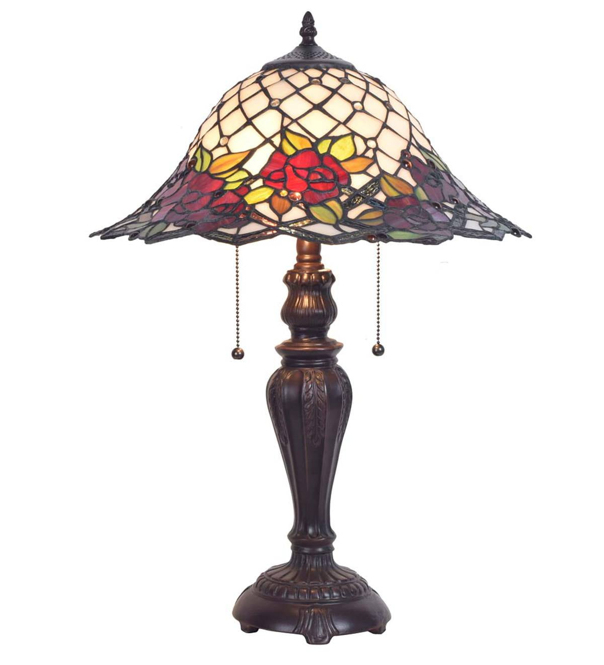 Chesterfield Tiffany Style Stained Glass Table Lamp