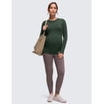 thumbnail image 3 of CRZ YOGA Butterluxe Maternity Long Sleeve Shirts Athletic Yoga Casual Pregnancy Womens Tee Tops Basic Soft, 3 of 4