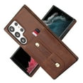 thumbnail image 2 of Designed for Samsung Galaxy S23 Ultra Wallet Case with Adjustable Wrist Strap Kickstand PU Leather Credit Card Holder Heavy Duty Shockproof Hybrid Rugged Protective Cover for Women Men 6.8",Brown, 2 of 7