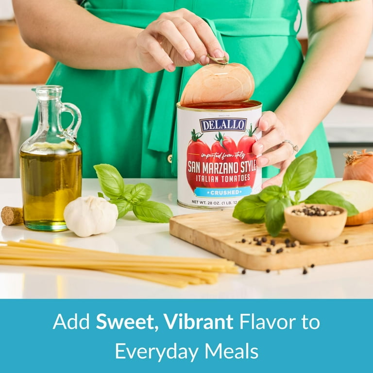 4 pack) DeLallo Imported San Marzano Style Italian Crushed Sweet