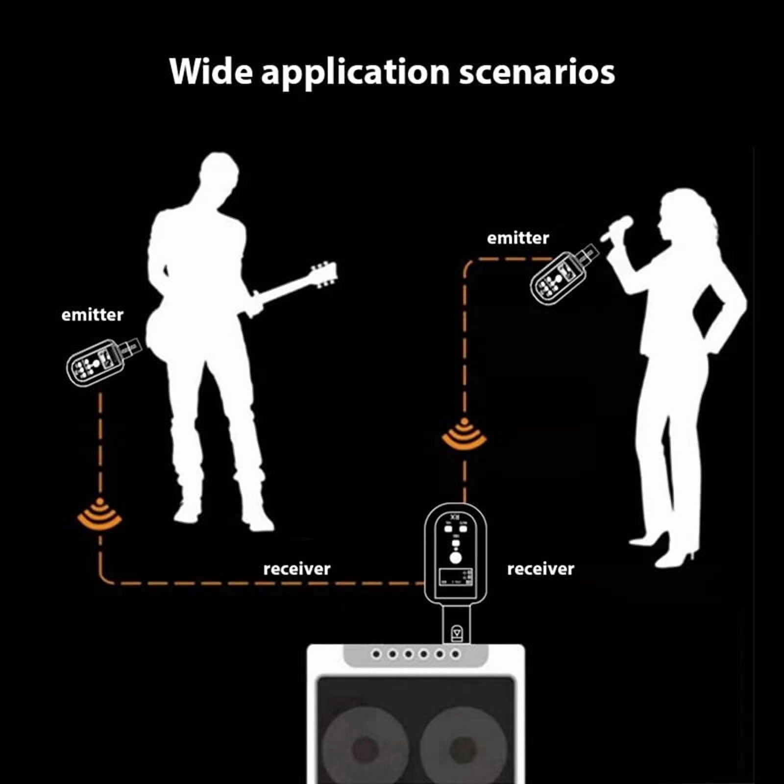 SL-100 Microphone Wireless Xlr Transmitter Receiver UHF Wireless Mic System for Audio Mixer Electric Guitar  Noise