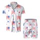 thumbnail image 1 of Playeras Lisas Para Hombre, Moda De Verano Para Hombre, Informal, Playero, Estampado Digital 3D, Solapa, Botón, Camisa De Manga Corta, Camiseta Hawaiana, 1 of 4