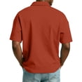 thumbnail image 5 of Mens Polo Shirts Casual Quarter-Zip Solid Color Beach Shirt Lightweight Short Sleeve T Shirt Classic Work Collared Pullover Tops OIOLOYJM Ginger 2XL, 5 of 9
