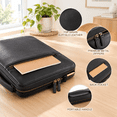 Black Extra Large Fashion Leather Book Cover with Handle and Zipper ...