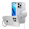 thumbnail image 4 of For iPhone 12 Pro Max Case Metallic Magnetic Circle Ring Stand + Tempered Glass, 4 of 4