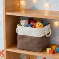 thumbnail image 4 of Leodye 1PCS Fabric Storage Cubes Basket Foldable Bin with Carry Handles for Toys Shelves and Closets Organizing -12x12x12in, 4 of 6