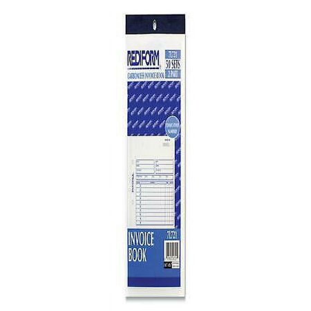 2PK Invoice Book, Two-Part Carbonless, 5.5 x 7.88, 1/Page, 50 Forms