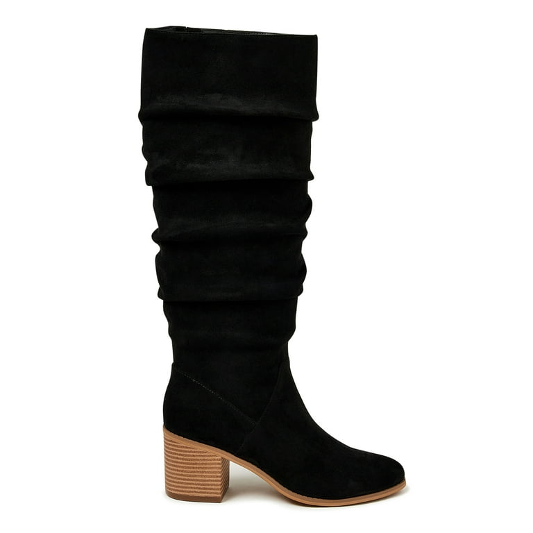 Time and Tru Women s Tall Slouch Boots Walmart