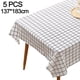 thumbnail image 2 of Mantel rectangular de 5 piezas, impermeable, de plástico a cuadros, resistente al aceite, para comedores y fiestas., 2 of 6