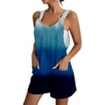thumbnail image 1 of GYUJNB Combinaison pour Femmes Combinaison Imprimée à la Mode Décontractée avec Poches et Bretelles Combinaisons pour Femmes Décontractées, Bleu, m, 1 of 6