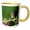 Yellow/White, variant on 3drose, Eastern Bluebird Male on Hollyhock, Marion County, Illinois, 11oz Two-tone Red Mug