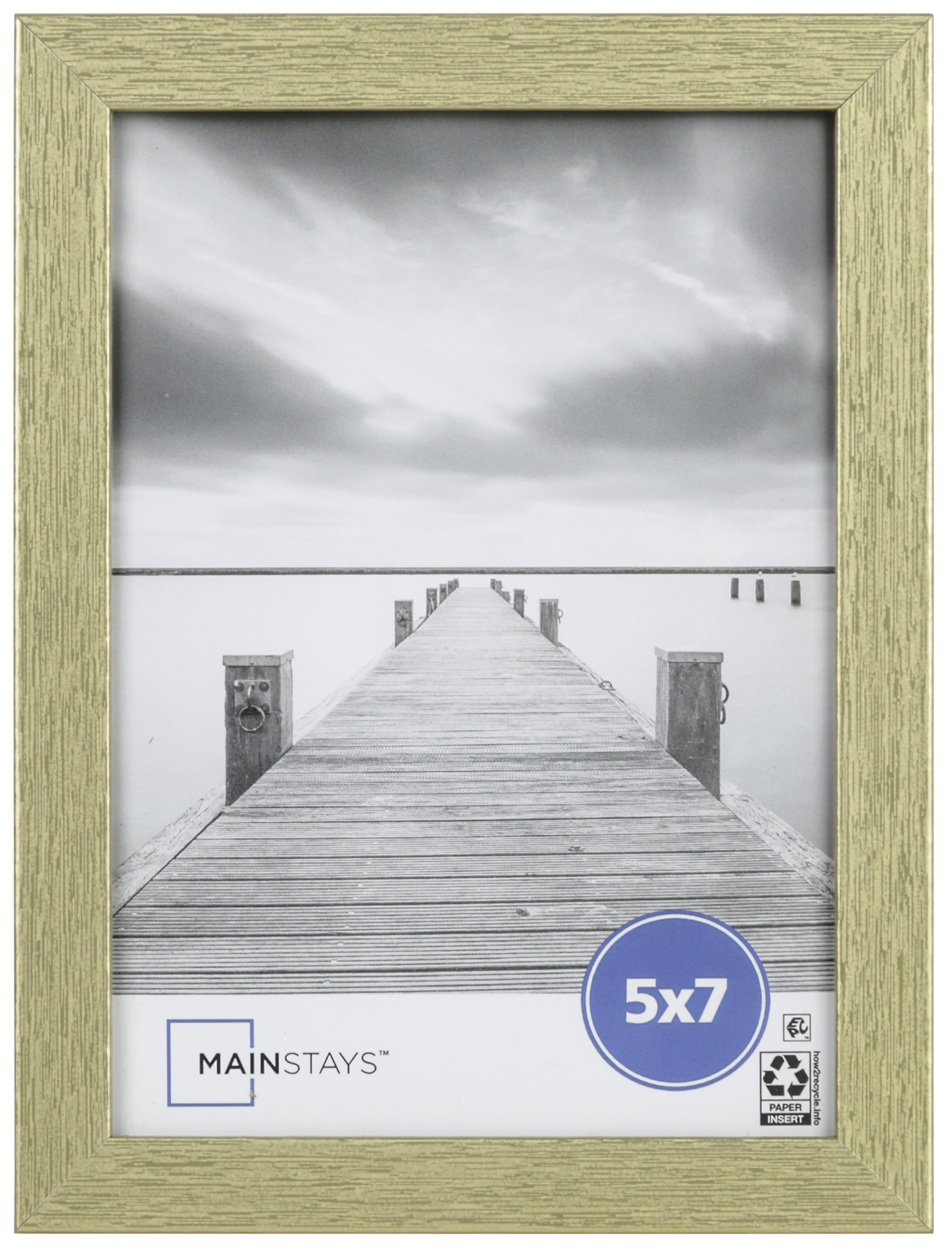 ArtToFrames 11x24 Inch Metallic Deco Silver Picture Frame, This