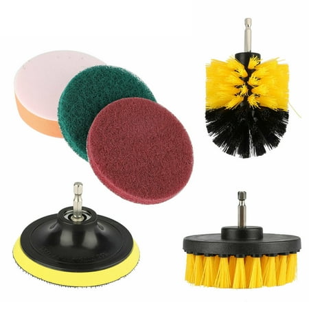 

MABOTO 6Pcs Scrub Drill Brush Multi-purpose Kit Power Drill Cleaning Attachments All Purpose Deep