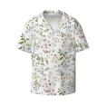 thumbnail image 3 of Cauagu Aerial Flora Men's Short Sleeve Button Down Hawaiian Shirt for Men Bowling Shirts Casual Summer Beach Shirt,X-Large, 3 of 6