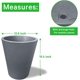 thumbnail image 2 of Maceta Plastico Redonda con Drenaje, 38 cm x 33 cm gris 6.49 pulg Elly Decor ED-MRP01WH, 2 of 12