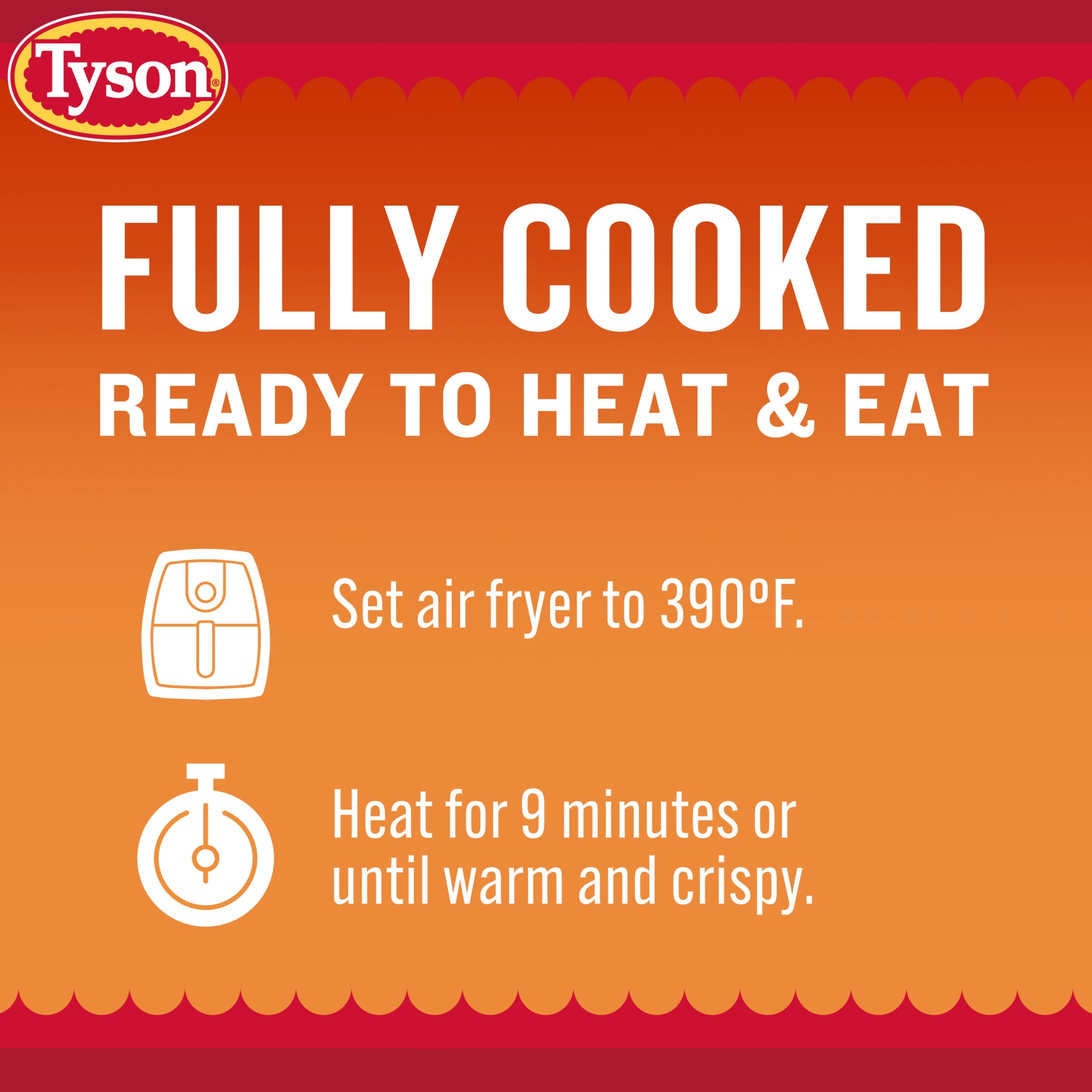 Tyson White Meat Spicy Breaded Chicken Patties, 23 oz (Frozen, Fully Cooked)