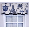 thumbnail image 2 of RLF Home Modern Design Classic Aquarium Provance Style Window Valance 50" x 17" Navy, 2 of 4