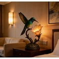 thumbnail image 3 of Flower Hummingbird Table Lamp - Cozy Ambiance Decorative Lamp for Bedroom, Ideal Holiday Birthday Housewarming Gift, Decorative Design Perfect for Bedroom, Living Room & Gift Giving, 1pc, 3 of 8