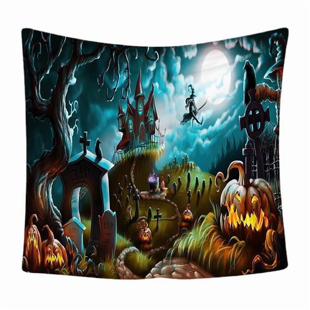 Tapiz decorativo para pared con motivos de terror para Halloween, 150 x 100 cm