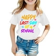 thumbnail image 3 of FYEGRE Girls Casual Graduation T-Shirt, Kids Academic Celebration Short Sleeve Tee, Youth Top for School Ceremony, Party Gathering and Everyday Outfit White 6-7 Years, 3 of 3