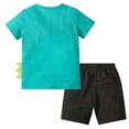 thumbnail image 4 of Boys Loose Short-Sleeve T Shirt Shorts Toddler Baby Boy Dinosaur Print Short Sleeve Sets Outfits Shorts Solshirt Top Suits Holiday Beach Sets Daily Playwear Outfits, 4 of 5
