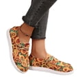thumbnail image 6 of Womens Comfortable Daily Walking Shoes, Canvas Printed Slip On Loafers, Lightweight Casual Flat Footwear Yellow 43, 6 of 8