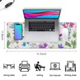 thumbnail image 5 of Aesthetic Floral Mouse Pad - Extended Gaming Mat, XXL Desk Mat, Keyboard Protector - Ideal Desk Decor for Women, Office Girls & Gamers - 31.5x11.8 Inch, 5 of 7