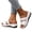 White, variant on Women Wedge Orthopedic Sandals Faux Leather Open Toe Slip On Slippers Arch Support Chunky Heel Metal Buckle Dressy Summer Comfortable Walking Solid Color Wide Width Walking Casual Slides