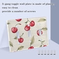thumbnail image 3 of Yayeee Toggle Light Switch Wall Plate 3-Gang 6.37"x4.48" Decorative Outlet Cover, Red Cherry, 3 of 7